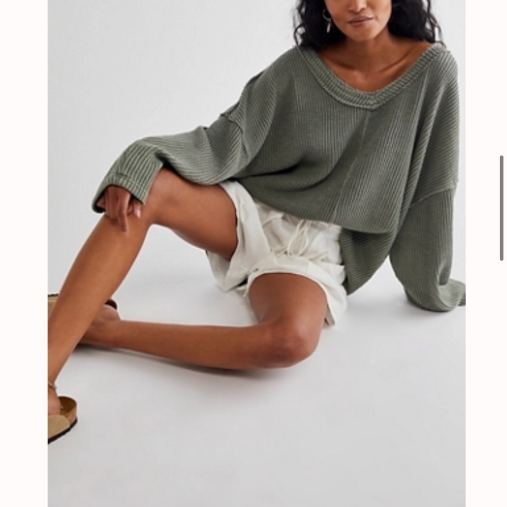Free People Easy V Neck Sweater